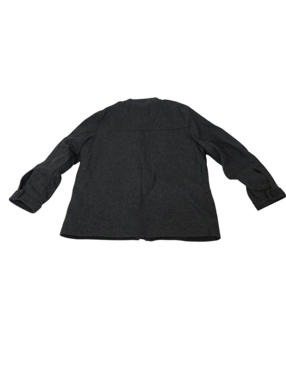 Old Navy Boys Wool Blend Full Zip Jacket Gray Size S 6-7 Pockets High Neck